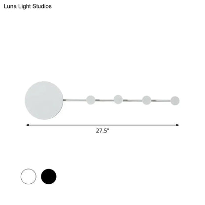 Modern white circular led wall lamp bedroom light fixture bulb included