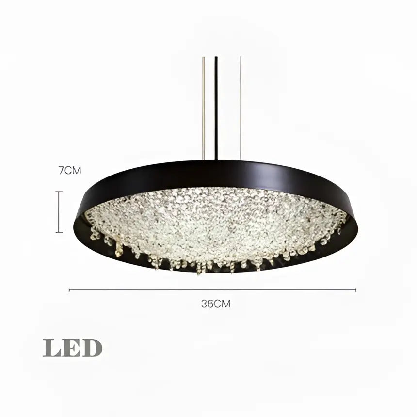 Modern white clear crystal pendant light for living room