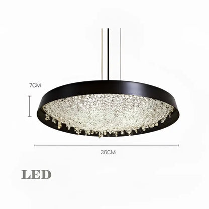 Modern white clear crystal pendant light for living room