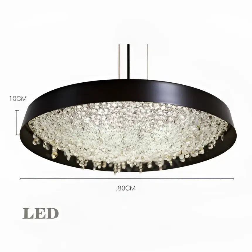 Modern white clear crystal pendant light for living room