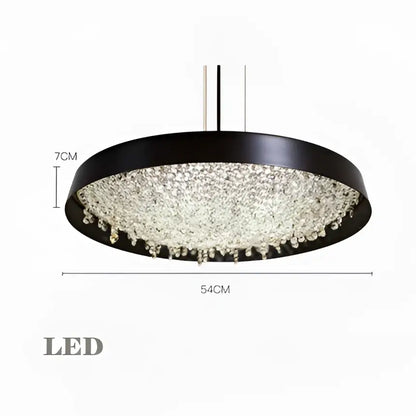 Modern white clear crystal pendant light for living room