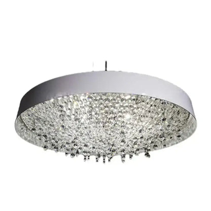 Modern white clear crystal pendant light for living room