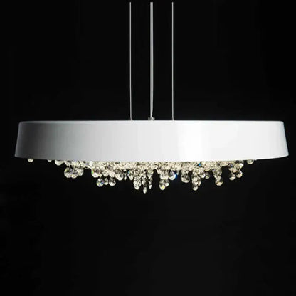 Modern white clear crystal pendant light for living room