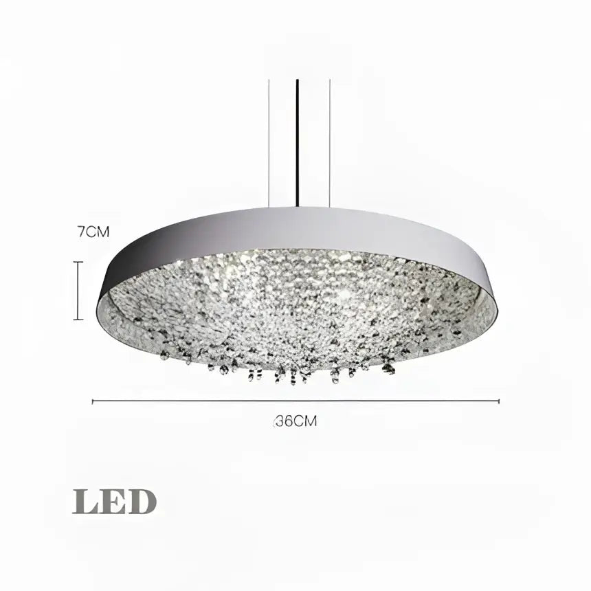 Modern white clear crystal pendant light for living room