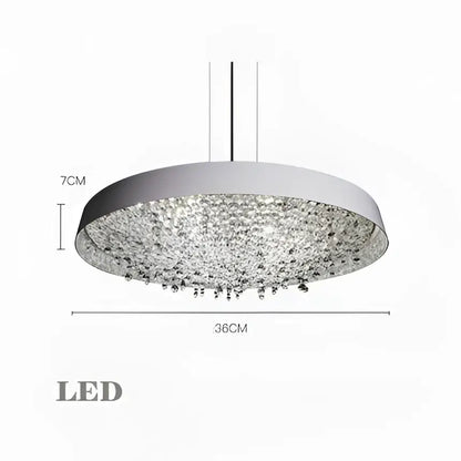 Modern white clear crystal pendant light for living room