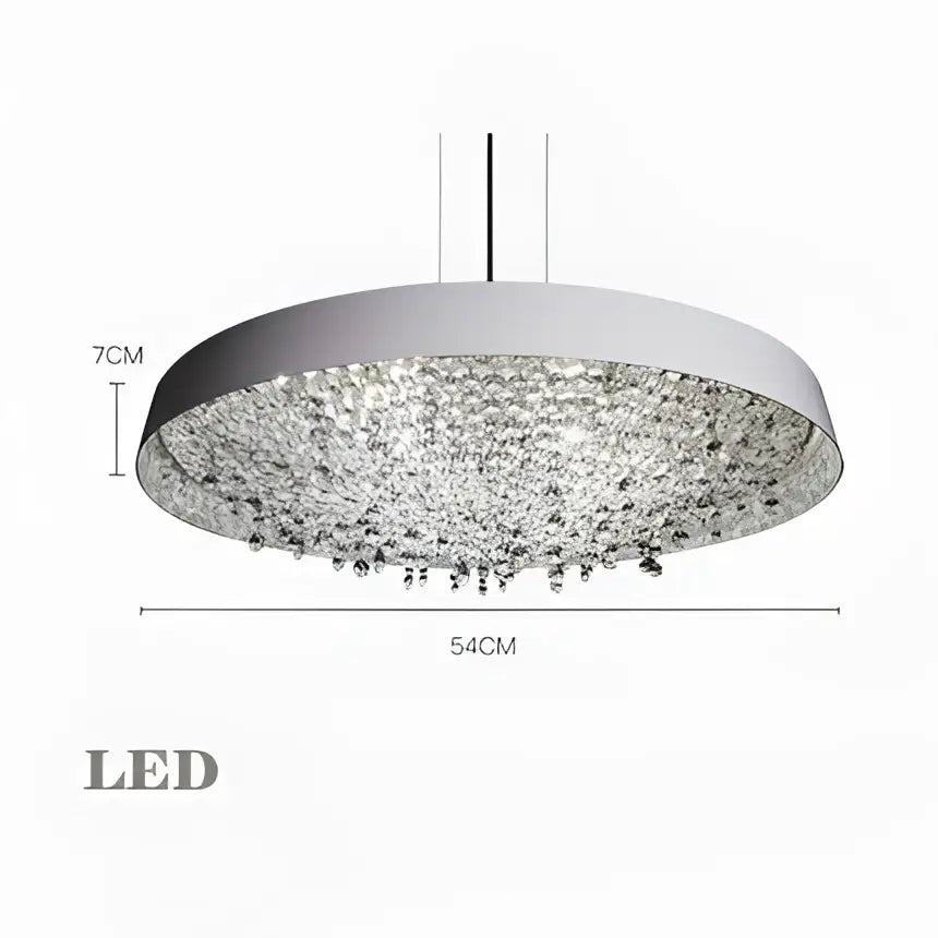 Modern white clear crystal pendant light for living room