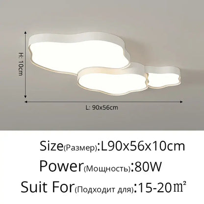 Modern white cloud ceiling chandelier for bedroom or living room
