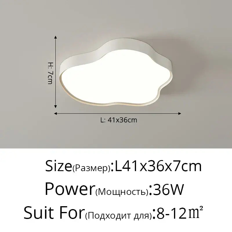 Modern white cloud ceiling chandelier for bedroom or living room