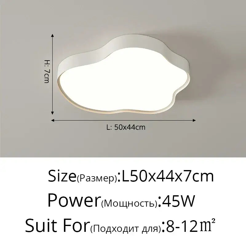 Modern white cloud ceiling chandelier for bedroom or living room