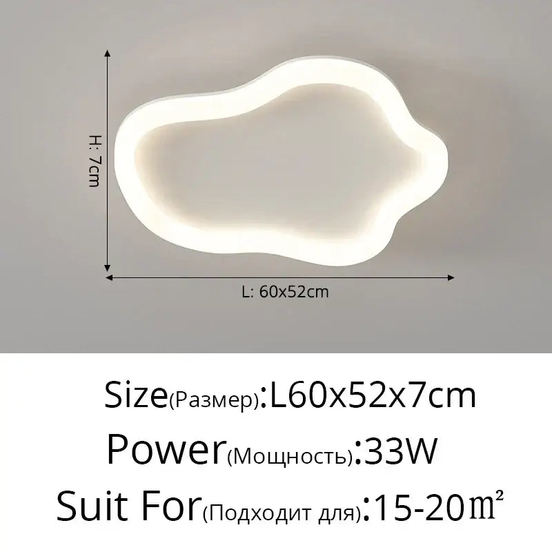 Modern white cloud ceiling light bedroom soft glow illumination