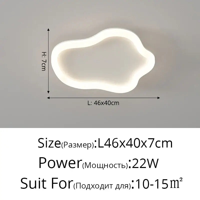 Modern white cloud ceiling light bedroom soft glow illumination