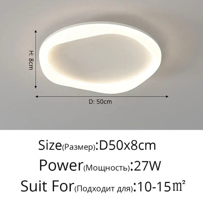 Modern white cloud ceiling light bedroom soft glow illumination