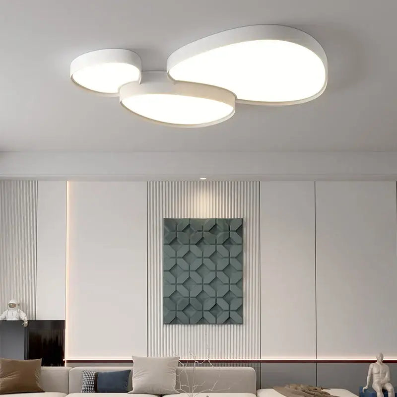 Modern white cloud ceiling lights for living room oval led panels