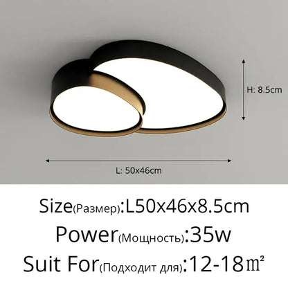 Modern white cloud ceiling lights for living room oval led panels