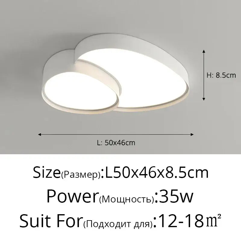 Modern white cloud ceiling lights for living room oval led panels