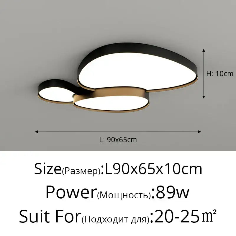 Modern white cloud ceiling lights for living room oval led panels