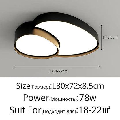 Modern white cloud ceiling lights for living room oval led panels