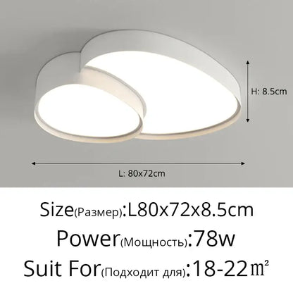 Modern white cloud ceiling lights for living room oval led panels