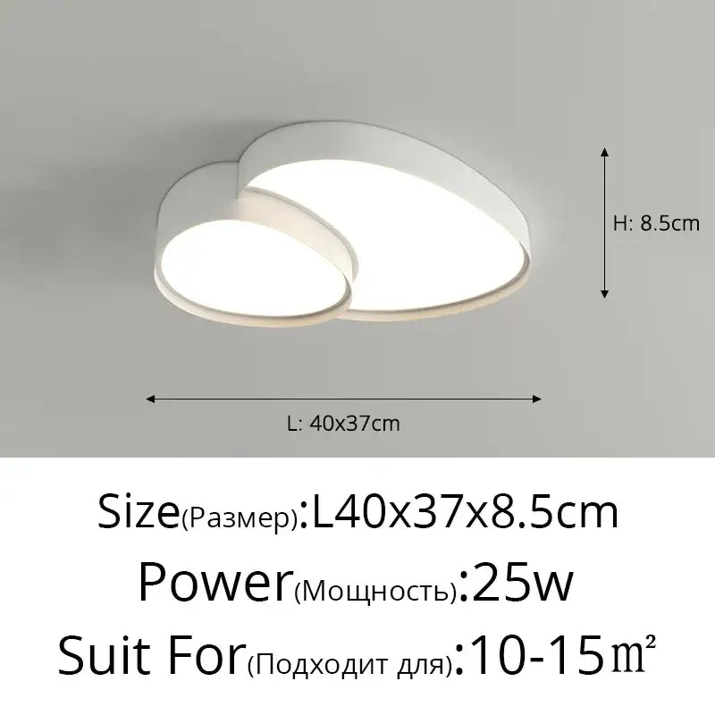Modern white cloud ceiling lights for living room oval led panels