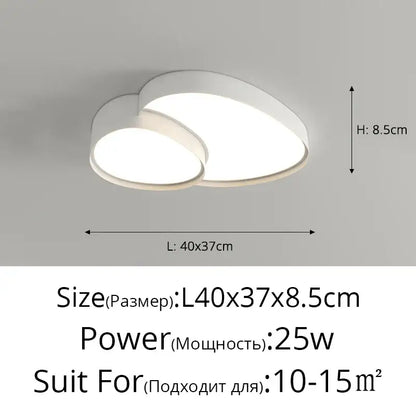Modern white cloud ceiling lights for living room oval led panels