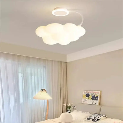 Modern white cloud ceiling lights led nursery bedroom lamp