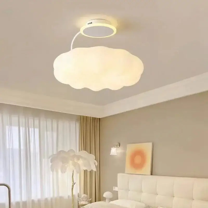 Modern white cloud ceiling lights led nursery bedroom lamp