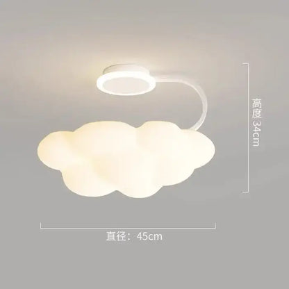 Modern white cloud ceiling lights led nursery bedroom lamp