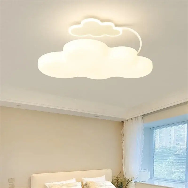Modern white cloud ceiling lights led nursery bedroom lamp