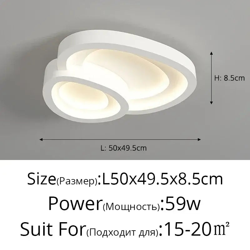 Modern white cloud designer ceiling lights for living room