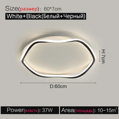 Modern white cloud led ceiling lamp for minimalist bedroom