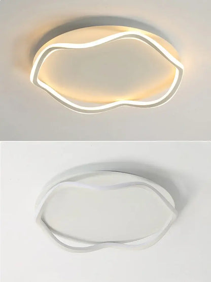 Modern white cloud led ceiling lamp for minimalist bedroom