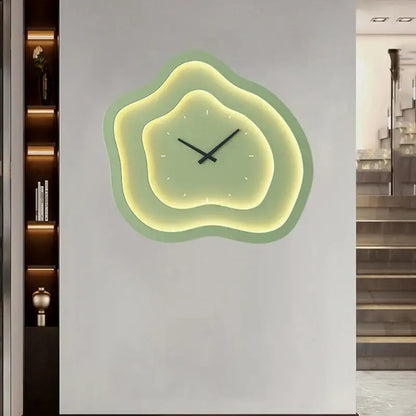 Modern white cloud led wall lamp bedroom dimmable sconce clock