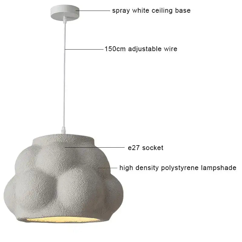 Modern white cloud pendant light for dining room