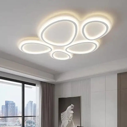 Modern white cloud ring led ceiling light for living room
