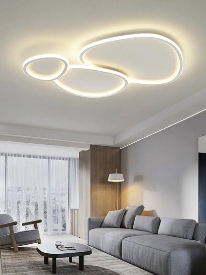Modern white cobblestone led ceiling lights living room chandelier