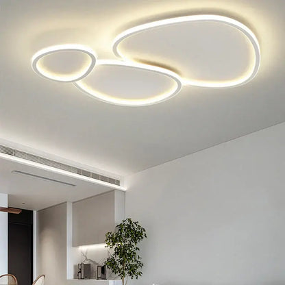 Modern white cobblestone led ceiling lights living room chandelier
