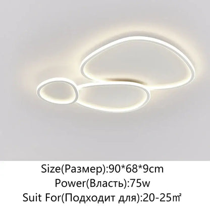 Modern white cobblestone led ceiling lights living room chandelier