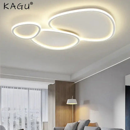 Modern white cobblestone led ceiling lights living room chandelier