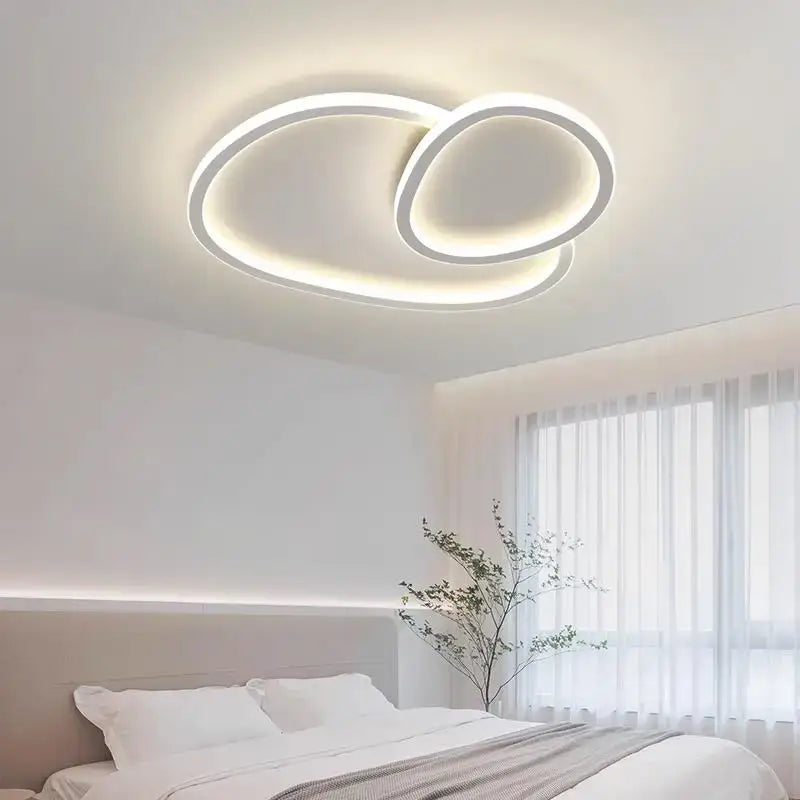 Modern white cobblestone led ceiling lights living room chandelier