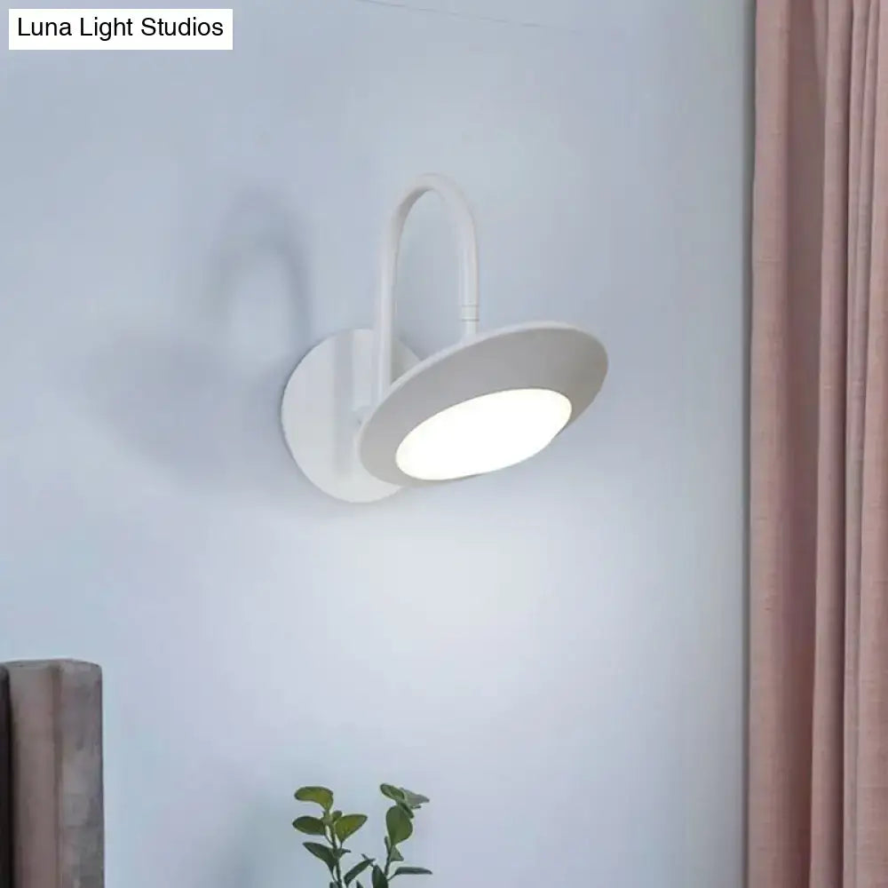 Modern white & coffee rotatable wall sconce lamp bedroom led light