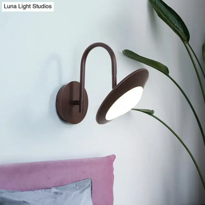 Modern white & coffee rotatable wall sconce lamp bedroom led light