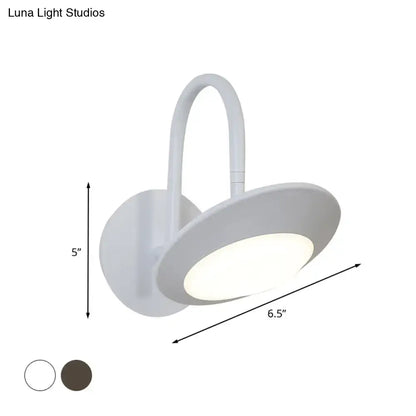 Modern white & coffee rotatable wall sconce lamp bedroom led light