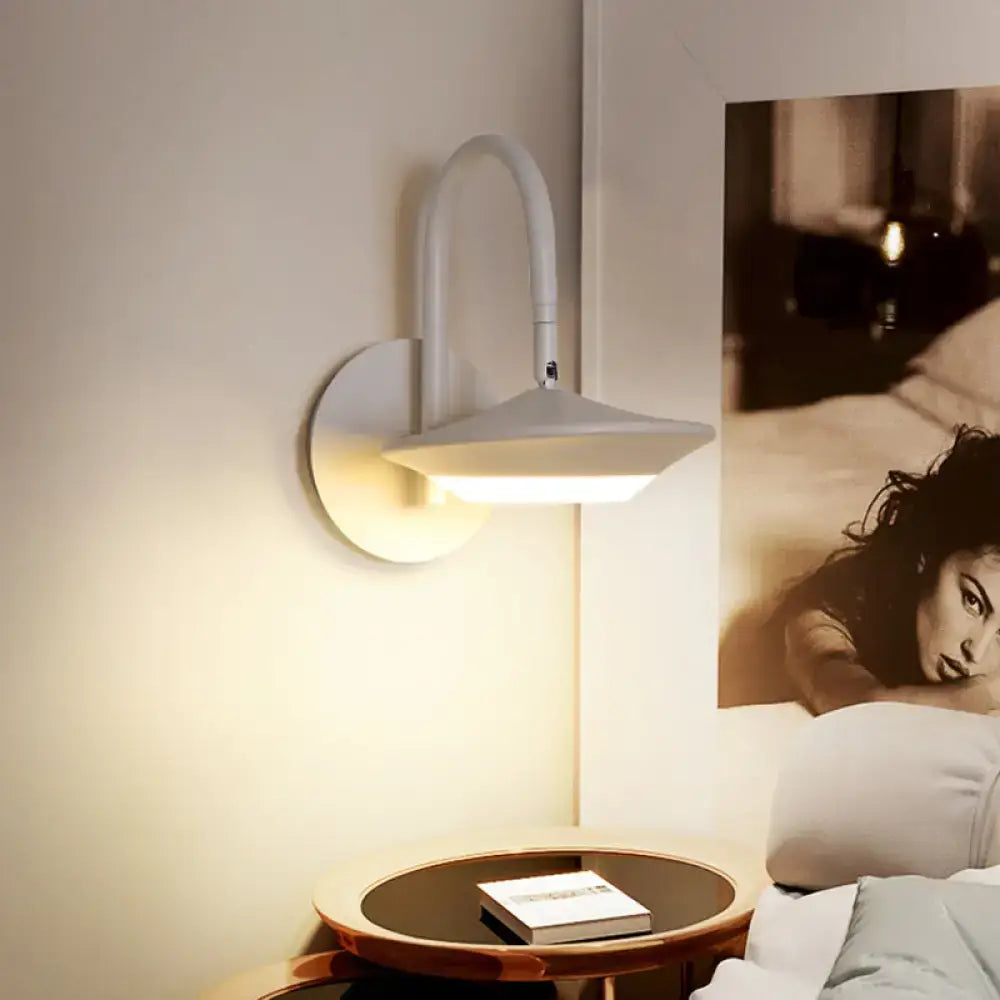 Modern white & coffee rotatable wall sconce lamp bedroom led light