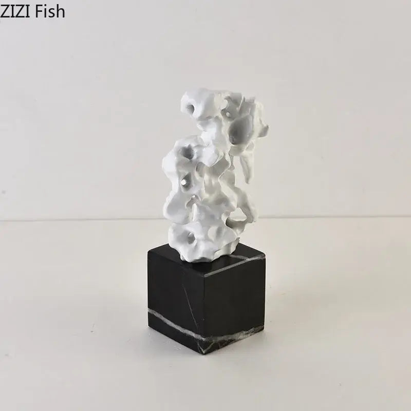 Modern white coral creative resin sculpture living room decor