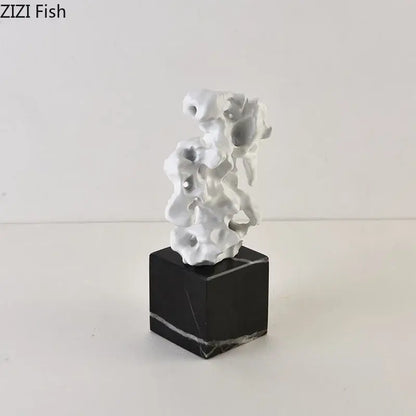 Modern white coral creative resin sculpture living room decor