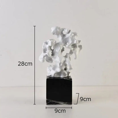 Modern white coral creative resin sculpture living room decor
