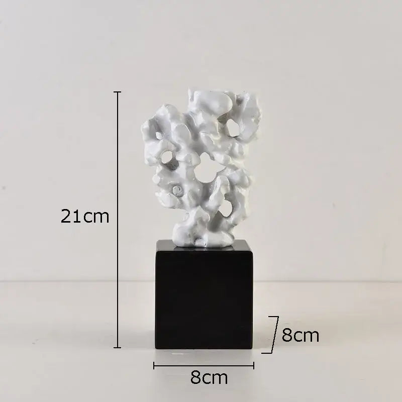 Modern white coral creative resin sculpture living room decor