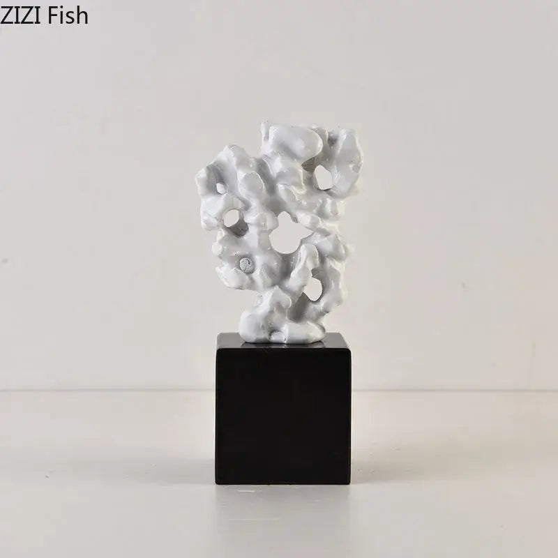 Modern white coral creative resin sculpture living room decor
