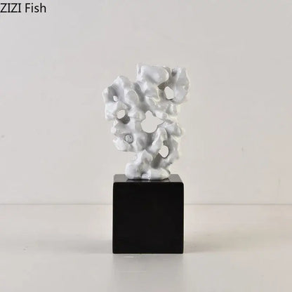 Modern white coral creative resin sculpture living room decor