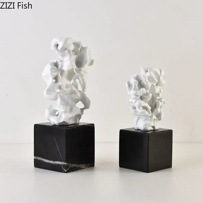 Modern white coral creative resin sculpture living room decor